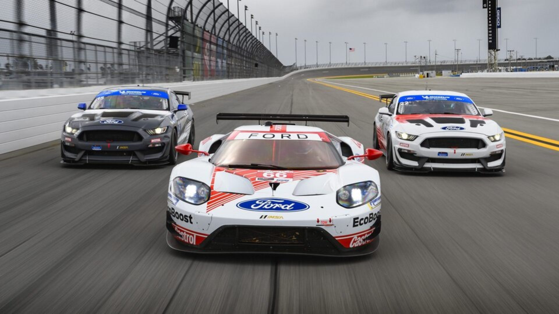 Ford Mustang GT4 and Ford GT GTLM